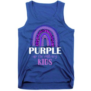 Purple Up For Military Gift Military Month Rainbow Gift Tank Top