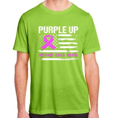 Purple Up For Military Awareness Month Us Flag Gift Adult ChromaSoft Performance T-Shirt