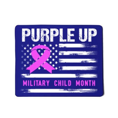 Purple Up For Military Awareness Month Us Flag Gift Mousepad