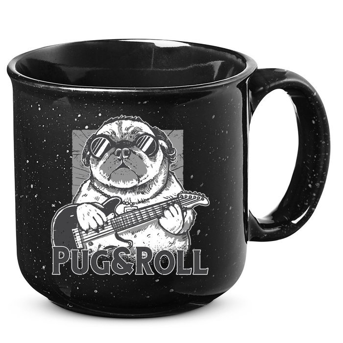 Pug And Roll 15oz Campfire Ceramic Mug