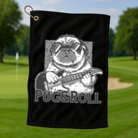Pug And Roll Golf Towel
