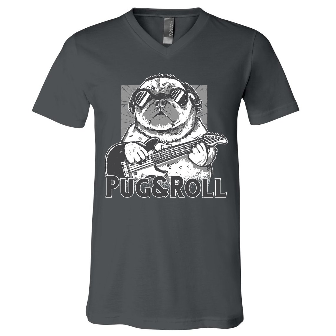 Pug And Roll V-Neck T-Shirt