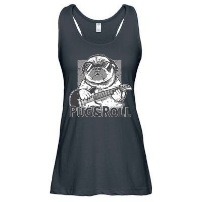 Pug And Roll Ladies Essential Flowy Tank