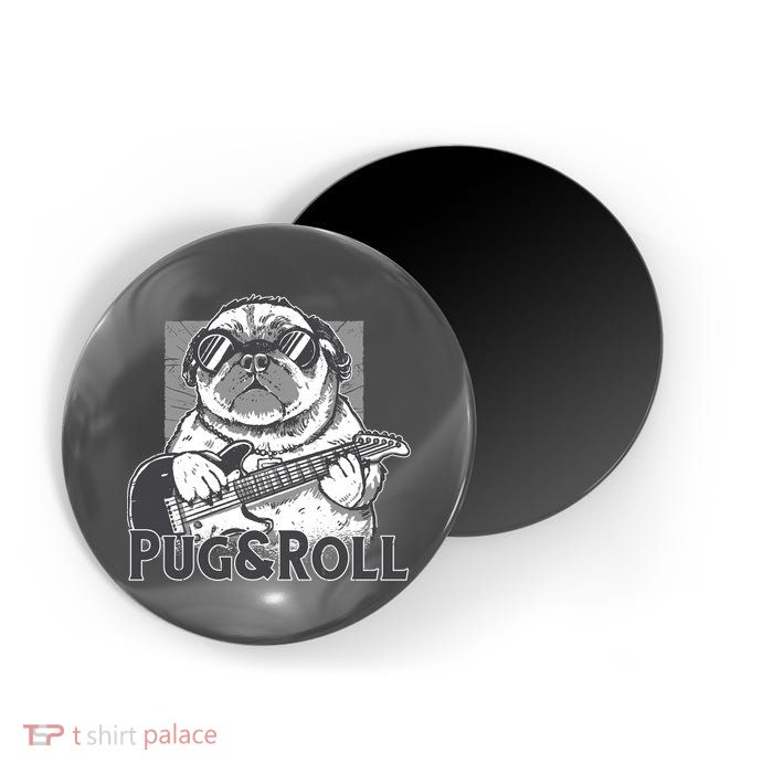 Pug And Roll Magnet