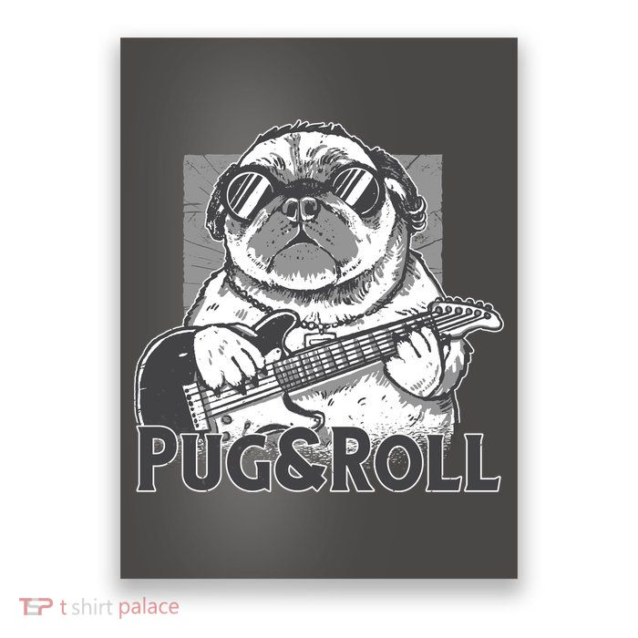 Pug And Roll Poster