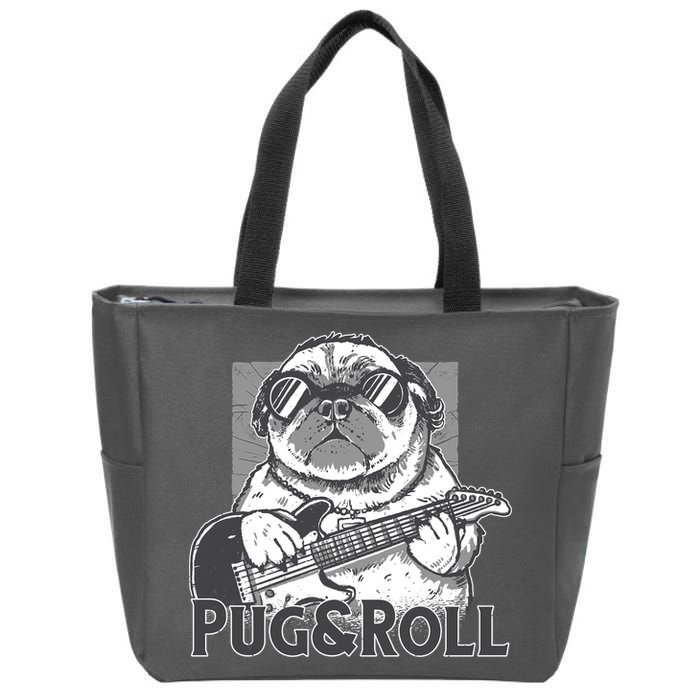 Pug And Roll Zip Tote Bag