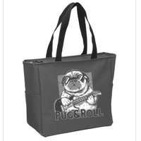 Pug And Roll Zip Tote Bag