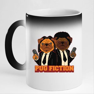 Pug Fiction 11oz Black Color Changing Mug