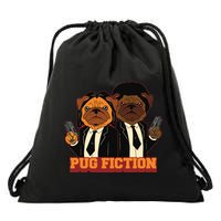 Pug Fiction Drawstring Bag