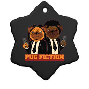 Pug Fiction Ceramic Star Ornament