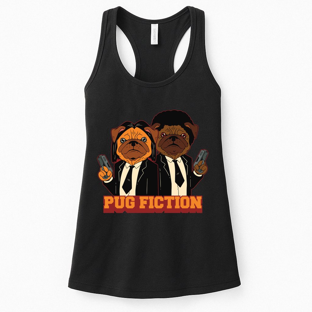 Pug Fiction Womens Tank Top
