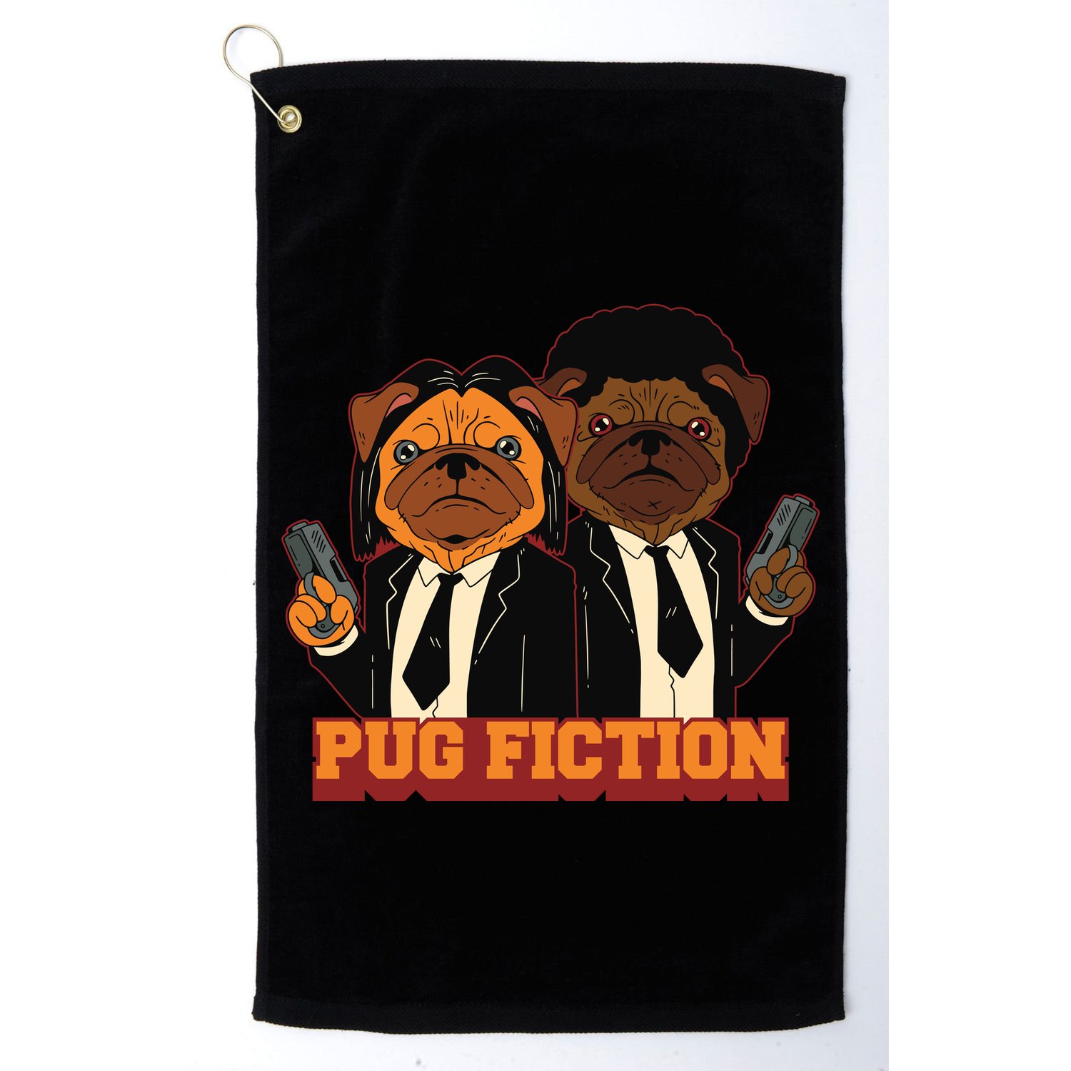Pug Fiction Golf Towel