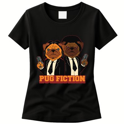 Pug Fiction Womens T-Shirt