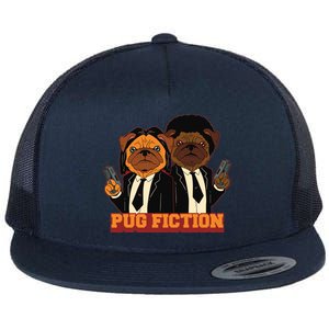 Pug Fiction Flat Bill Trucker Hat