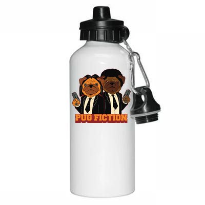 Pug Fiction Aluminum Water Bottle