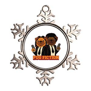 Pug Fiction Metallic Star Ornament