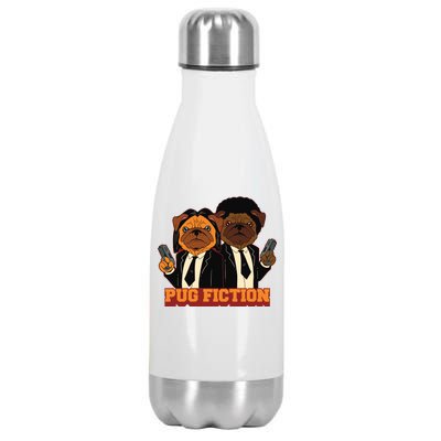 Pug Fiction Stainless Steel Insulated Water Bottle