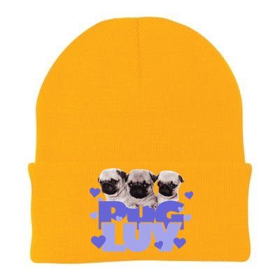 Pug Luv Knit Cap Winter Beanie