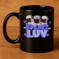 Pug Luv 11oz C Handle Ceramic Mug