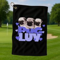 Pug Luv Golf Towel
