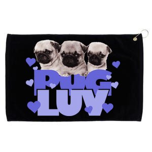 Pug Luv Grommeted Golf Towel