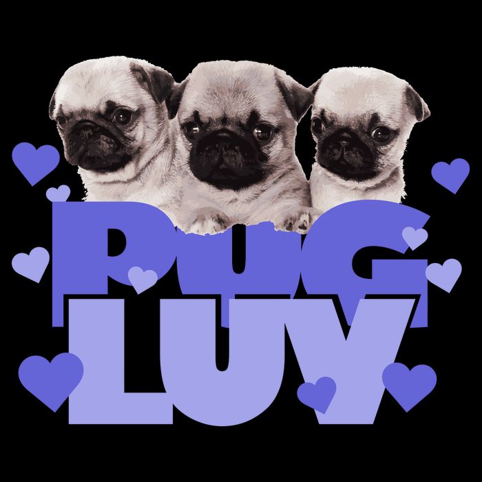 Pug Luv Short Acrylic Beanie