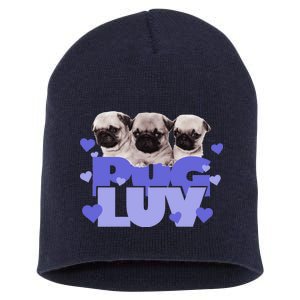 Pug Luv Short Acrylic Beanie