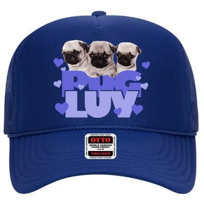 Pug Luv High Crown Mesh Back Trucker Hat