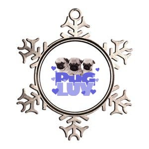 Pug Luv Metallic Star Ornament