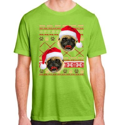 Pug Ugly Christmas Sweater Adult ChromaSoft Performance T-Shirt