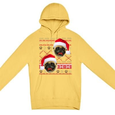 Pug Ugly Christmas Sweater Premium Pullover Hoodie