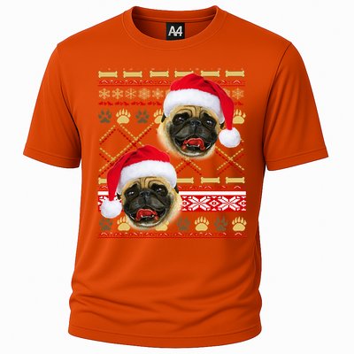 Pug Ugly Christmas Sweater Cooling Performance Crew T-Shirt