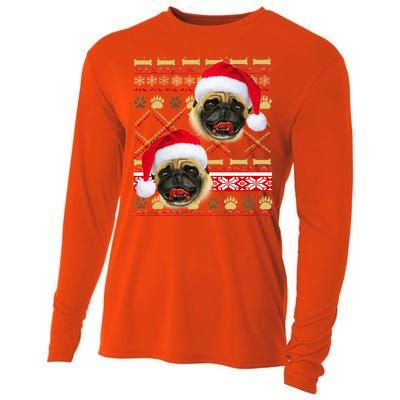 Pug Ugly Christmas Sweater Cooling Performance Long Sleeve Crew