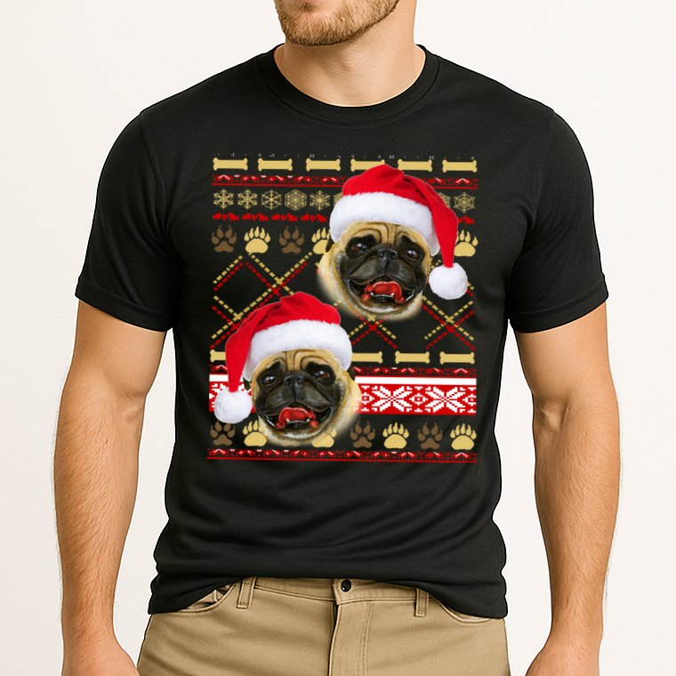 Pug Ugly Christmas Sweater Performance Shirt