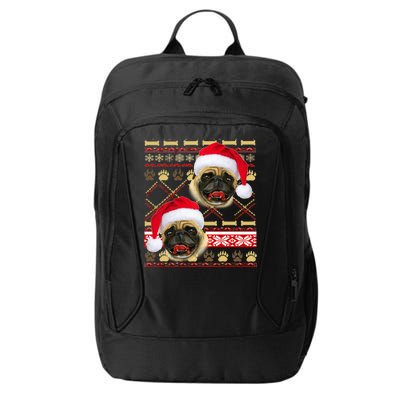 Pug Ugly Christmas Sweater City Backpack