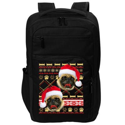 Pug Ugly Christmas Sweater Impact Tech Backpack