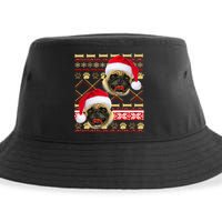 Pug Ugly Christmas Sweater Sustainable Bucket Hat