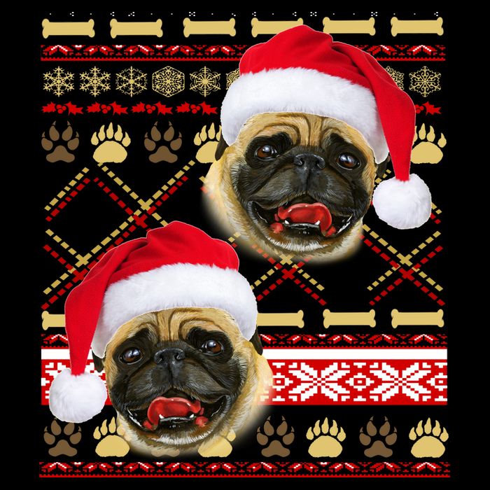 Pug Ugly Christmas Sweater Sustainable Bucket Hat