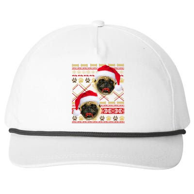 Pug Ugly Christmas Sweater Snapback Five-Panel Rope Hat