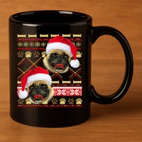 Pug Ugly Christmas Sweater 11oz C Handle Ceramic Mug