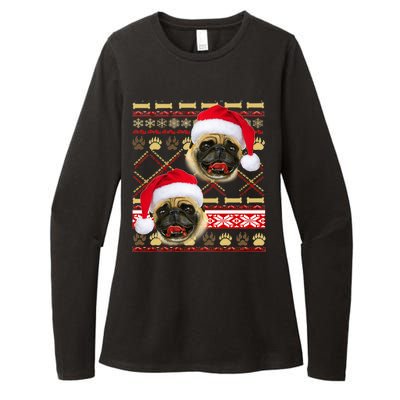 Pug Ugly Christmas Sweater Womens CVC Long Sleeve Shirt