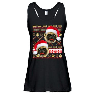 Pug Ugly Christmas Sweater Ladies Essential Flowy Tank