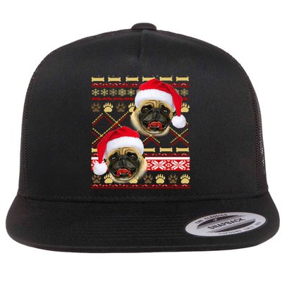 Pug Ugly Christmas Sweater Flatbill Hat