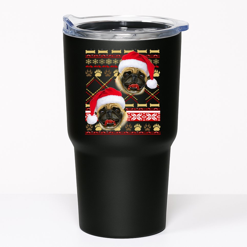 Pug Ugly Christmas Sweater Tumbler