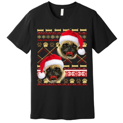 Pug Ugly Christmas Sweater Premium T-Shirt