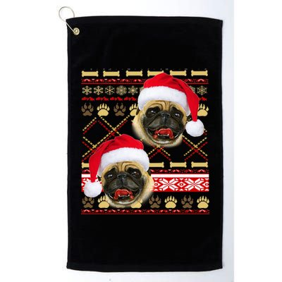 Pug Ugly Christmas Sweater Platinum Collection Golf Towel