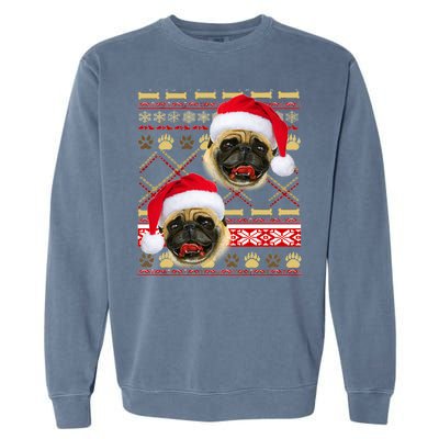 Pug Ugly Christmas Sweater Garment-Dyed Sweatshirt