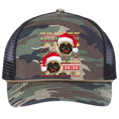 Pug Ugly Christmas Sweater Retro Rope Trucker Hat Cap