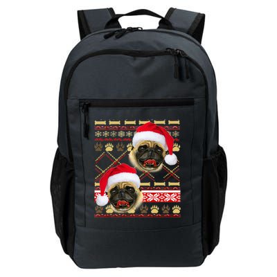 Pug Ugly Christmas Sweater Daily Commute Backpack