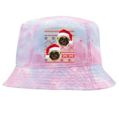 Pug Ugly Christmas Sweater Tie-Dyed Bucket Hat